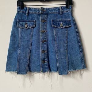 Zara Button-front Mini Skirt